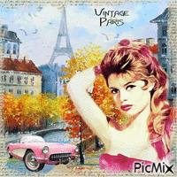 PARIS VINTAGE - GIF เคลื่อนไหวฟรี