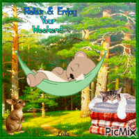 Relax and enjoy your weekend animovaný GIF