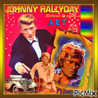 Johnny Halliday Art - GIF animé gratuit