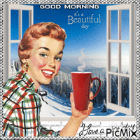 Winter. Good Morning, its a beautiful day. Have a nice day. - GIF animasi gratis