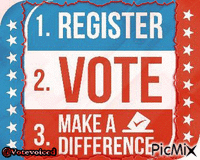 Register-Vote-Make a Difference - GIF animasi gratis
