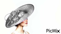 Dama con sombrero - GIF animé gratuit