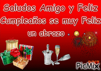 amigo cumple - Безплатен анимиран GIF