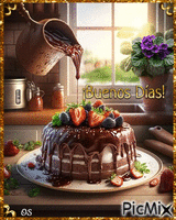 Pastel de Chocolate animēts GIF