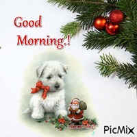 Christmas- Good Morning.! анимированный гифка