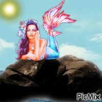 Mermaid animēts GIF