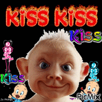 kiss kiss animasyonlu GIF