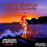 Pebbles Flintstone Love on the Rocks animovaný GIF