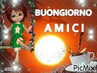 BUONGIORNO AMICI animovaný GIF