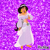Princess Jasmine purple world GIF animata