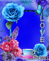 cadre fleurs love - 無料のアニメーション GIF