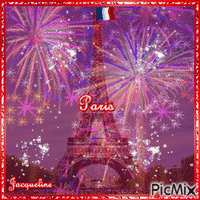Paris plus belle ville du monde animovaný GIF