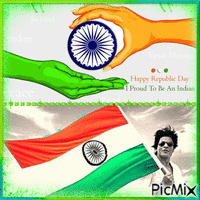 Happy Republic Day in Indien animovaný GIF
