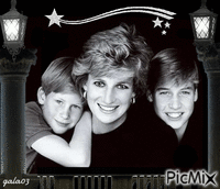 Princess Diana and her princes.