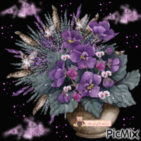 fleurs анимированный гифка