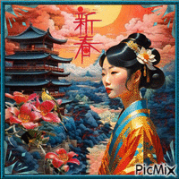 Oriental creation GIF animé