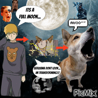reigen sad werewolf story GIF animasi