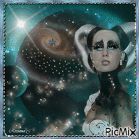 Femme galactique - 無料のアニメーション GIF