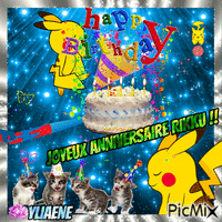 Joyeux anniversaire Rikku ! - GIF animé gratuit