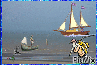 défi mer et pêcheurs GIF animasi