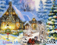 paysage d'hiver 动画 GIF