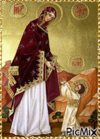 Пресвета Богородица и Христос - Бесплатный анимированный гифка