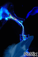 Licor azul animovaný GIF
