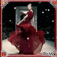 Red dress - Gratis animerad GIF