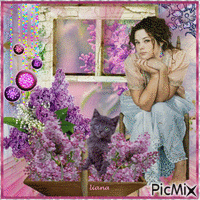 the girl with lilacs