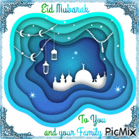 Eid Mubarak to You and your Family - GIF animasi gratis