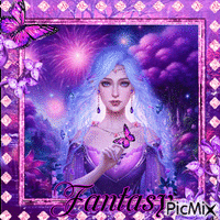 pink purple fantasy κινούμενο GIF