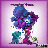 monster tree GIF animado