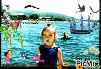 denizdeki kuşlar - GIF animé gratuit