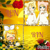 Len n Rin card GIF animé