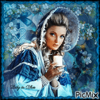 Lady in Blue-RM-02-18-23 - GIF animé gratuit