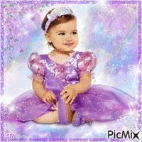 baby disfrazada de princesa - GIF animado gratis