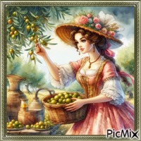 La cueillette des olives. - GIF animé gratuit