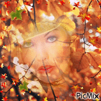 femme d'automne - Free animated GIF