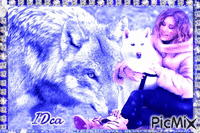 Belle et le loup animált GIF