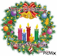 Merry Christmas And Happy New Year - Gratis geanimeerde GIF