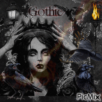 Gotischer mit Rabe