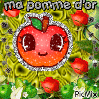 Les Pommes adorables🍎🍎 animovaný GIF