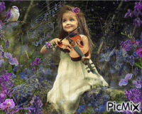 The violinist GIF animé