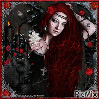 Gothic woman - Бесплатный анимированный гифка