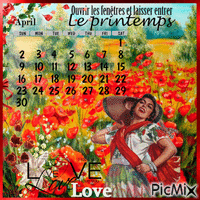 calendrier avril Animated GIF