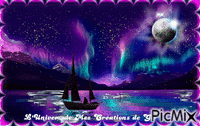 aurore boréale animovaný GIF