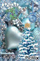 HD déco Noel bleu Animated GIF