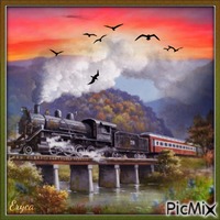 Voyage en train - бесплатно png