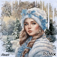 Femme vintage en hiver