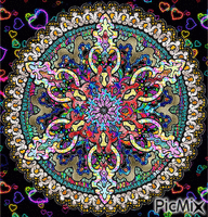 Random Colorful Mandala (13) geanimeerde GIF